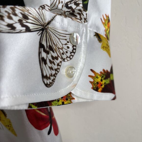 L'Agence Dani Butterfly Silk Blouse - Picture 3 of 10